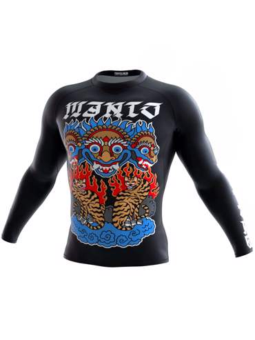 MANTO tigers RASHGUARD - BLACk